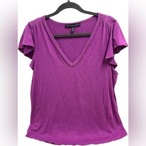 White House Black Market Glamgetter V Neck Tee